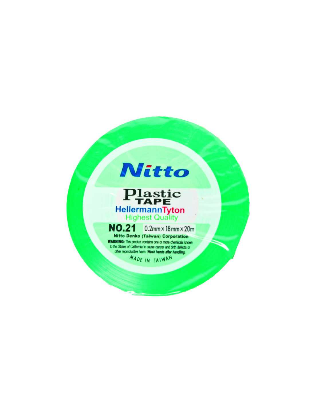 Insulation Tape Nitto .2 x 18mm x 20m Green