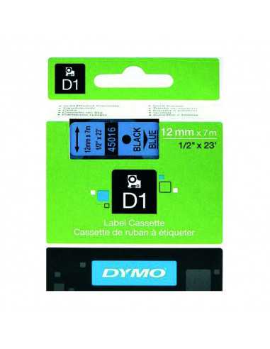 Dymo Label Tape 12mm Black on Blue