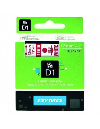 Dymo Label Tape 12mm Red on White