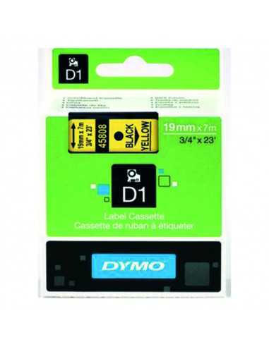 Dymo Label Tape 19mm Black on Yellow