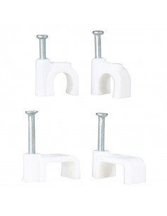 Cable Clips Flat 10.5mm White