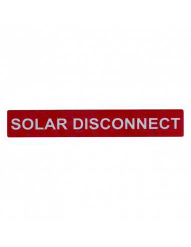 Label Solar Disconnect White on Red...
