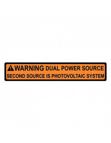 Label Warning Dual Power Source...
