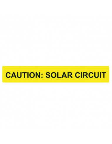 Label Caution Solar Circuit Black on...