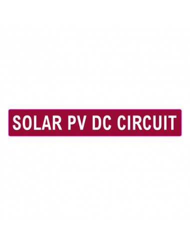 Label Solar PV DC CRCT Red 25.4 x 165mm