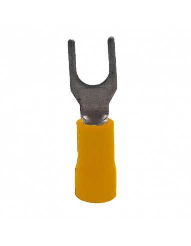 Terminal Twin Grip Spade 6.4mm Yellow