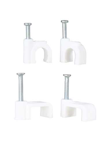 Cable Clips Round 6.0mm White Pkt of 20