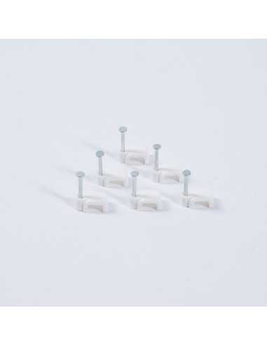 Cable Clips Flat 8.5mm White Pkt of 20 Cable Clips Flat 8.5mm White Pkt of 20