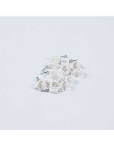 Cable Clips Round 7mm Black Pkt of 20...