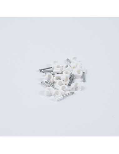 Cable Clips Round 7mm White Pkt of 20...