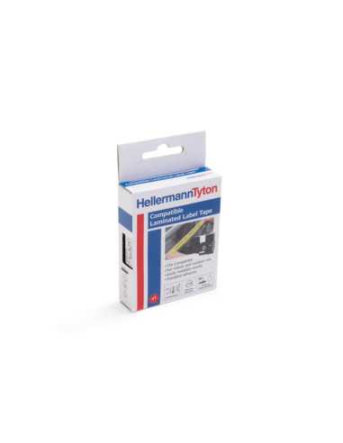 HTZ Label Tape 12mm x 8.0M Black on...